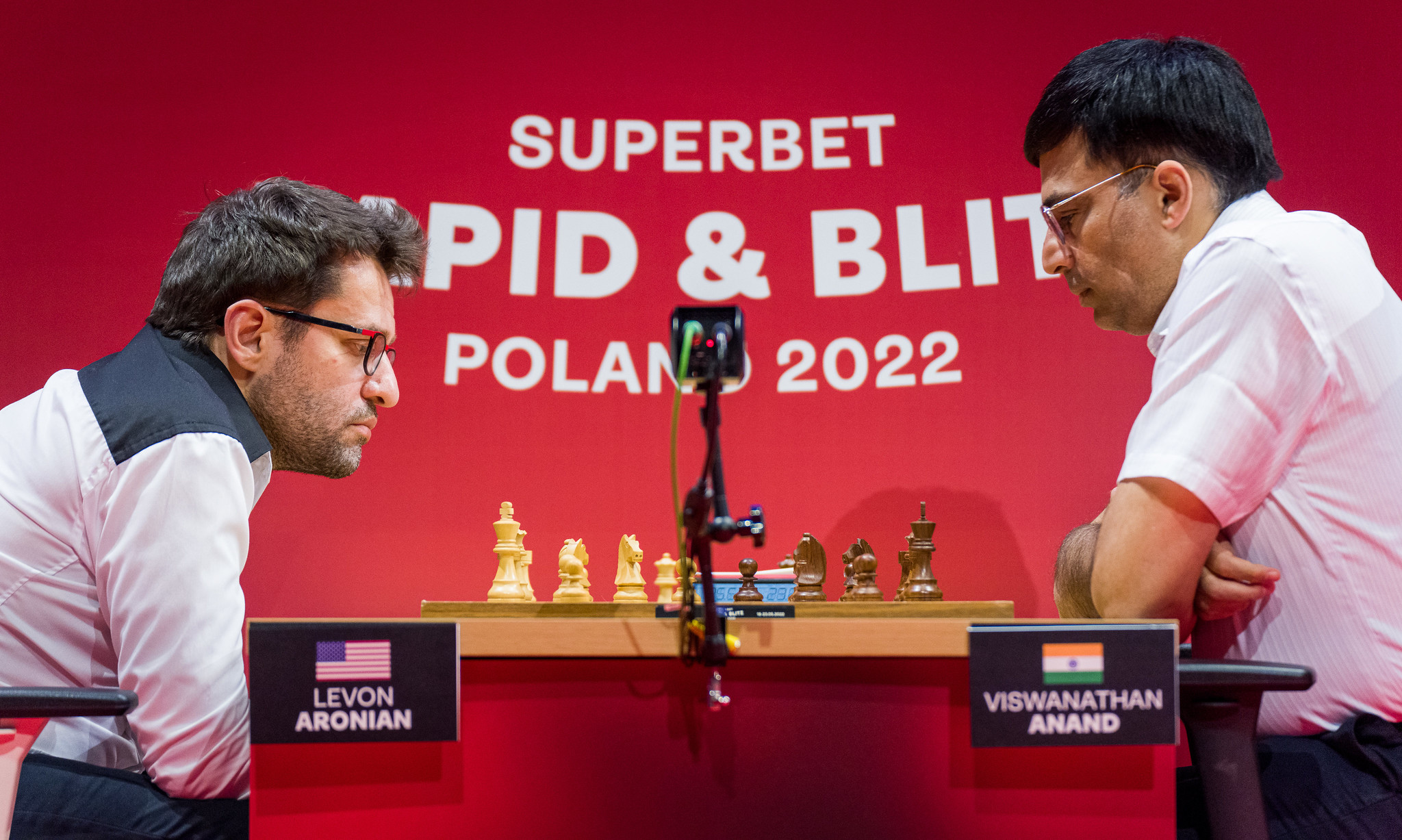 Levon Aronian w pojedynku z Vishim Anandem
