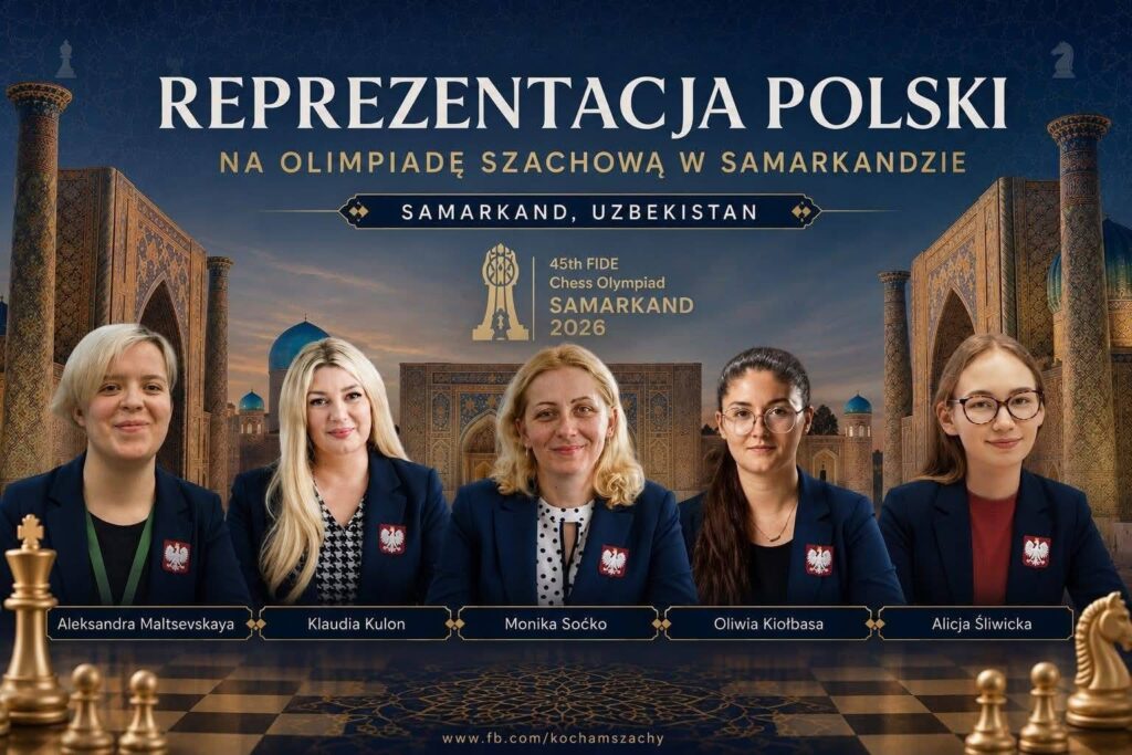 Reprezentacja Polski Kobiet na 46. Olimpiadzie Szachowej w Samarkandzie, źródło: Facebook Kocham Szachy