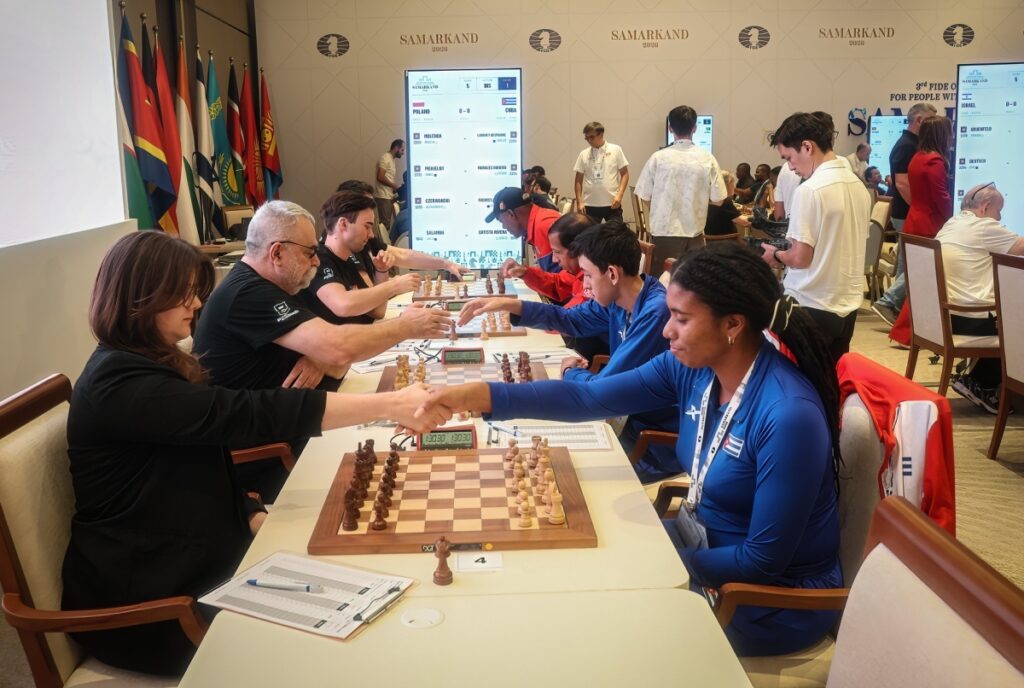 Mecz Polska - Kuba, fot.: Mark Livshitz (FIDE)