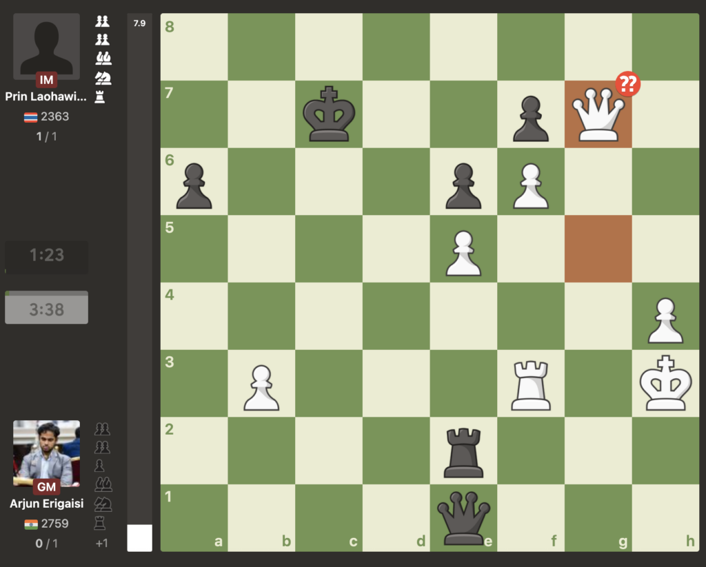 Arjun Erigaisi - Prin Laohawirapap, źródło: chess.com